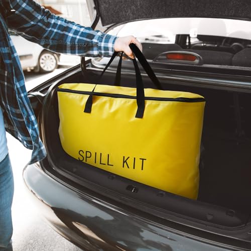 Image of Dansydaisy 4 Pcs Spill Kit Bag Only, Universal Portable Emergency Duffle Spill Bag, No Other Leak Handling Accessories are Included(Yellow)
