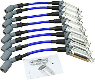 DRAGON FIRE PERFORMANCE Blue Direct Fit 8.5mm Spark Plug Wire Set Compatible With 1999-2019 Buick Chevrolet GMC Cadillac Pontiac Hummer LS1 LS2 LS3 LS6 LS7 LSA LS LSX V8 Oem Fit PWJ256-BL