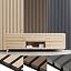 Eikuavons Akustikpaneele 120x60cm - 2 Stück, Holz & Filz, Schallabsorption NRC 0.8 (Grau, Eiche, Walnuss, Rohholz)