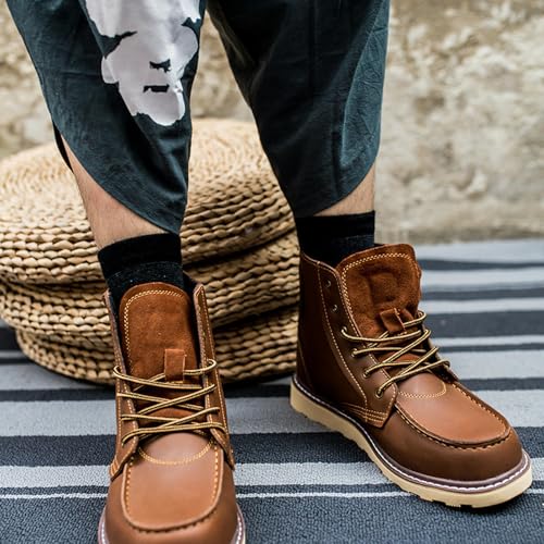 5 Pairs - Men's Autumn/Winter Cotton Men's Socks Retro Japanese Mid Tube Socks3