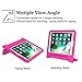 AVAWO Kids Case for iPad 9.7 2017/2018 & iPad Air 2 with Built-in Screen Protector - Light Weight Shock Proof Convertible Handle Stand Friendly Kids Cover for 9.7 iPad 5th & 6th Gen, Magenta/Rose