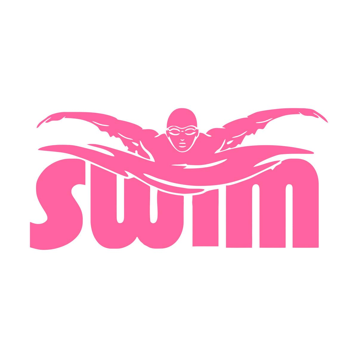 Swimming Athlete Wall Stickers Vinyl Removale Swin Sign Wall Decal Swimming Pool Decoration Swim Sports Muarls Art Large - 54x114cm โ image 1