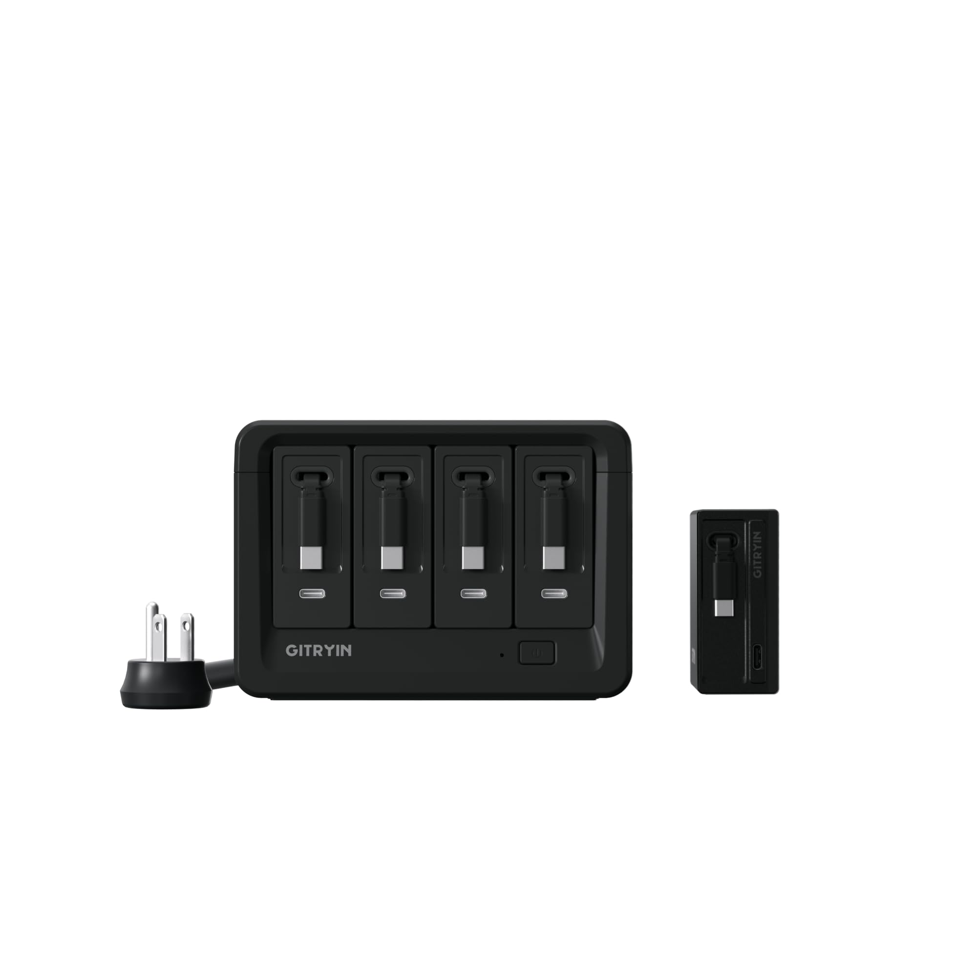 Gitryin 1 65W Type-C Retractable Wall Charger 4 40W Type-C Retractable Wall Chargers and 8-in-1 Desktop Charging Station