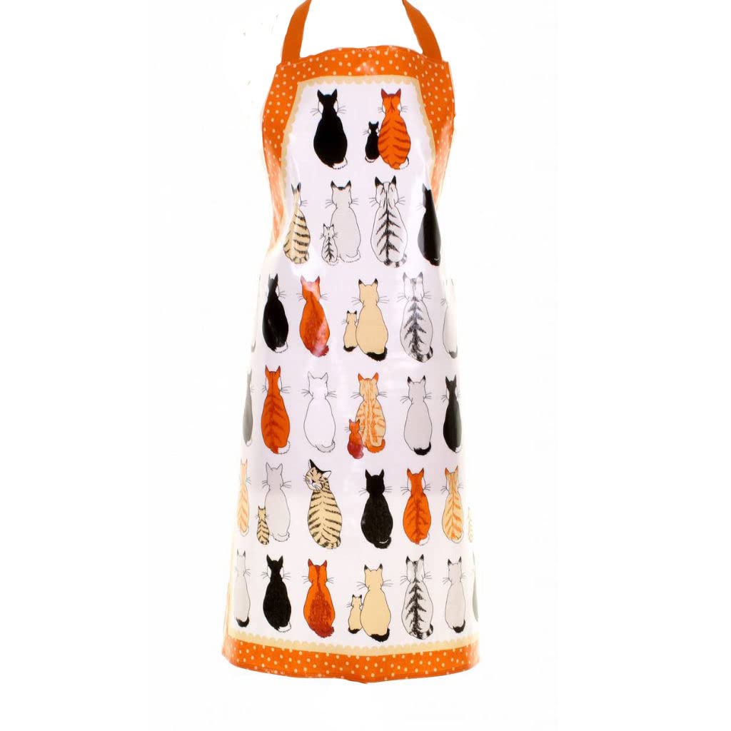 Ulster Weavers Orange - Cats In Waiting - Apron - Pvc/Oilcloth - One Size In