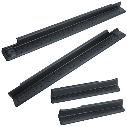Door Sill Guards Best for 2007-2016 Jeep Wrangler (Set of 4) for Front and Rear Doors