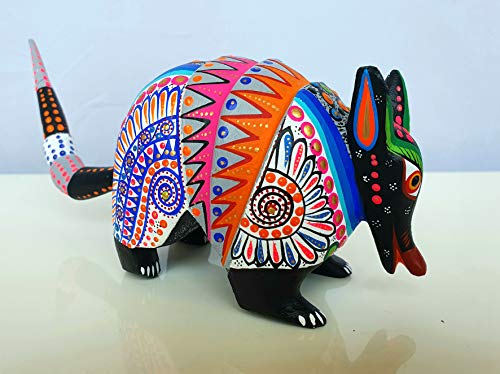 Alebrije de armadillo en madera tallada a mano miniatura 2