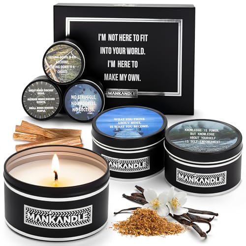 Majestic Zen Aromatherapy Candles for Men Gift Set | 6-Pack Soy Wax Candle with...