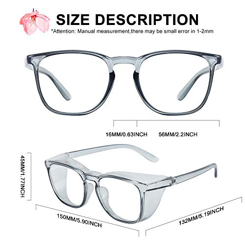 Dollger Occhiali prottettivi trasparenti Occhiali