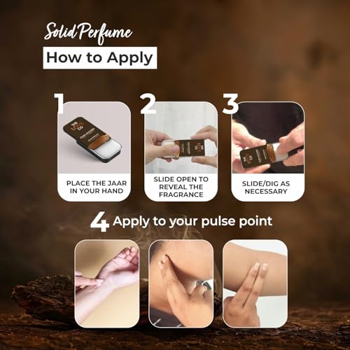 Image of THE LOVE CO. Solid Perfume for Men & Women | Long-Lasting Floral Fragrance Balm | Alcohol-Free, Travel-Friendly, Pocket Perfume Stick | Luxury Scent - 12gm (Oud Accord)