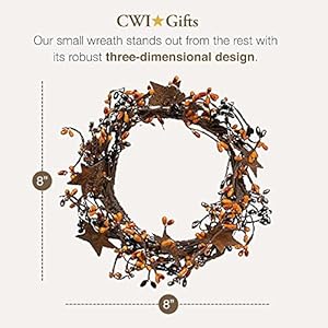CWI Gifts Pip Twig Star Wreath Rings - 8 inch - Wreath Decor for Front Door and Candle Decorating - Mustard/Black CWI Gifts Pip Twig Star Wreath Rings 8 inch Wreath Decor for Front Door and Candle Decorating MustardBlack