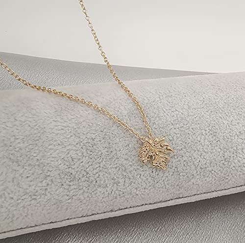 RUIZHEN Gold Silver Maple Leaf Autumn Leaf Pendant Necklace4