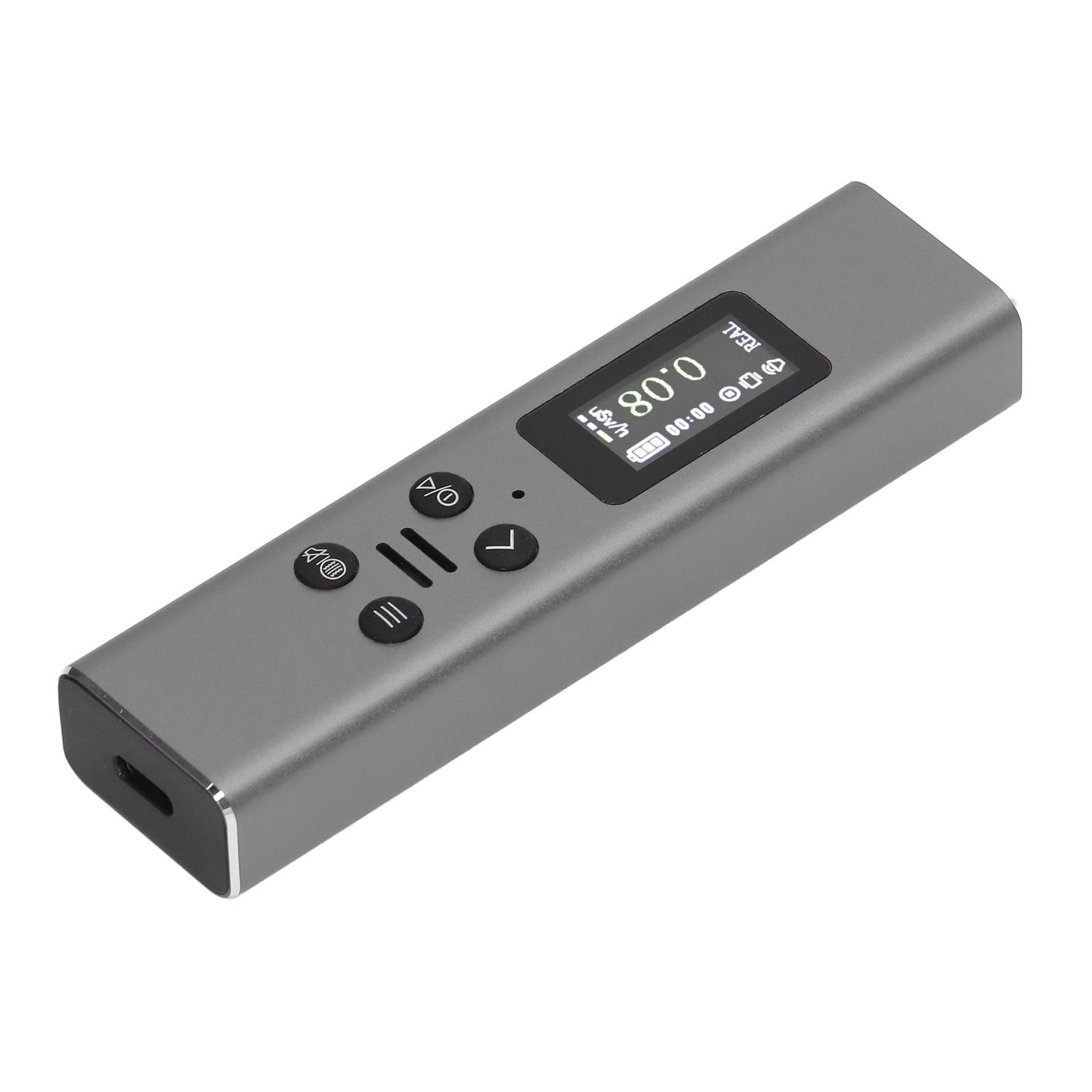 Geiger Counter USB Ładowanie z wyświetlaczem TFT HD 400 mAh detektor promieniowania jądrowego do domu (srebrny)