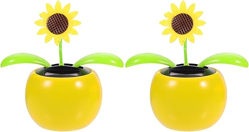 Garneck 2 juguetes solares bailarines con energía solar flores bailarinas cactus y girasoles juguetes para automóvil juguete bailarín decoración del