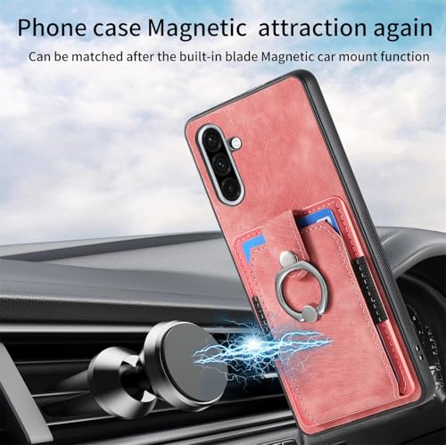 Funda Samsung A56 de piel sintética flexible con tarjetero trasero y atril XYZNTMF 4
