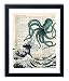 akeke Blue Octopus Upcycled Vintage Dictionary Art Print 8x10 Unframed