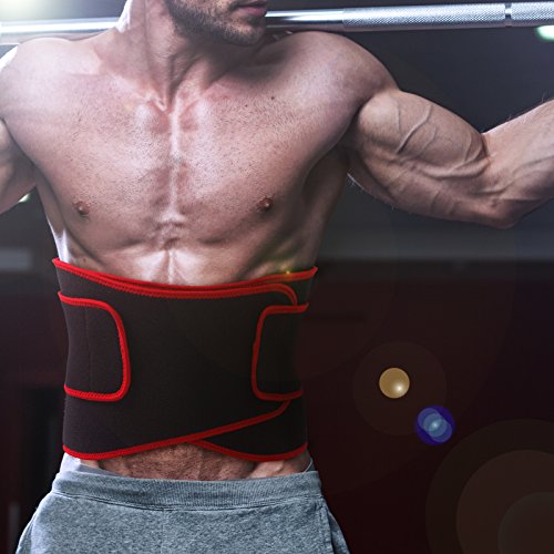 Becko Adjustable Waist Trimmer Belt/Weight Loss Ab Wrap/Sweat Workout Enhancer/Back & Lumbar Support/Tummy