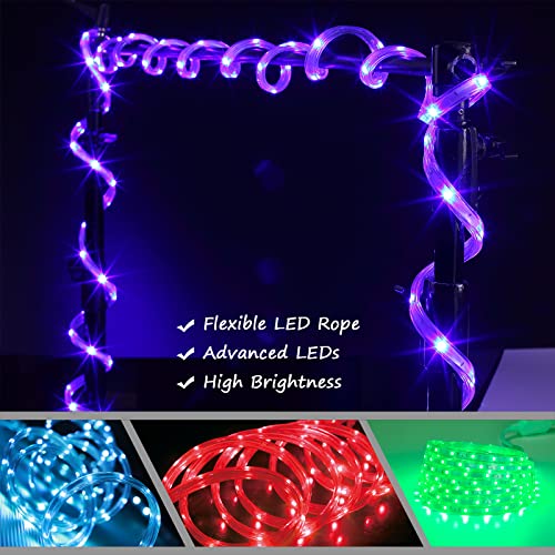 Areful 33Ft Led Rope Lights, Color Changing Strip Lights With Remote, Flat Flexible Connectable And Dimmable, Waterproof For Indoor Outdoor Use, 8 Colors And 6 Modes #TOP1
