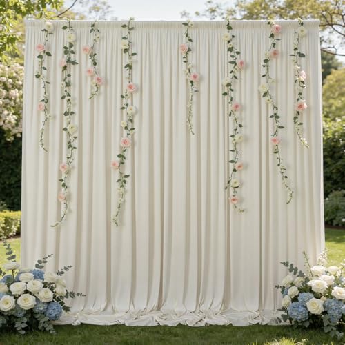 Cortinas Fondo Fotográfico Beige 10x10 pies 2 Paneles miniatura 1