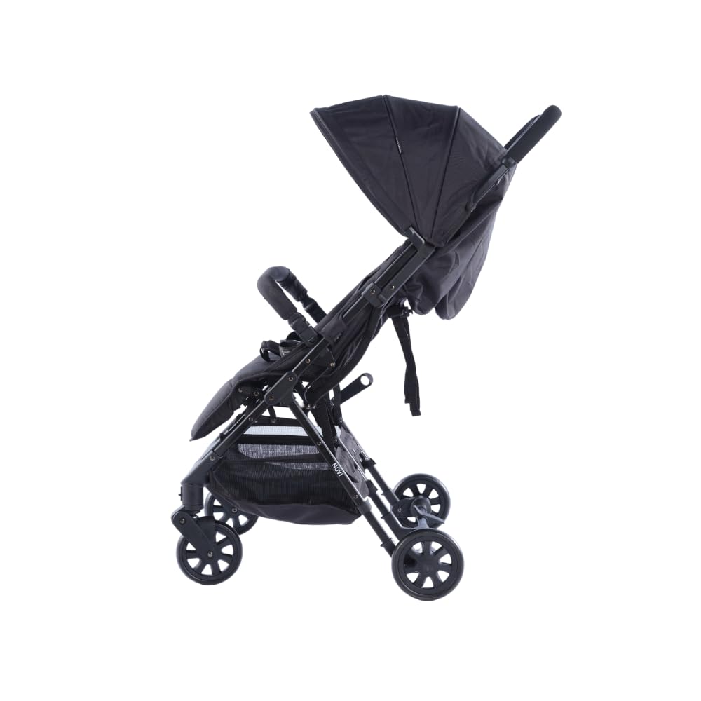 Novi Baby® Foss Go Duo, Zwillingsbuggy von Geburt an bis 15 kg (ca. 3 Jahre), extra großer Korb, leicht und klein faltbar, 5-Punkt-Sicherheitsgurt