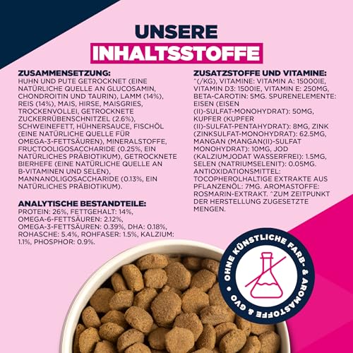Eukanuba Welpenfutter trocken mit Lamm und Reis für große Rassen, 3 kg