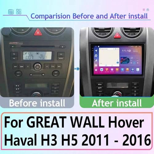 Radio Coche 2 DIN Android Auto Great Wall Hover Haval H3 H5 4 Nuclear 2