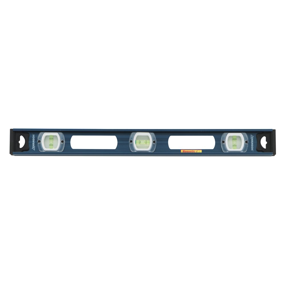 Swanson Tool Co IBL24M 24-Inch Magnetic Aluminum I-Beam Level (Blue)