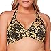 Produktbild Pour Moi Damen Paradiso Triangle Hidden Underwired Top Bikini, Black/Gold, 32G