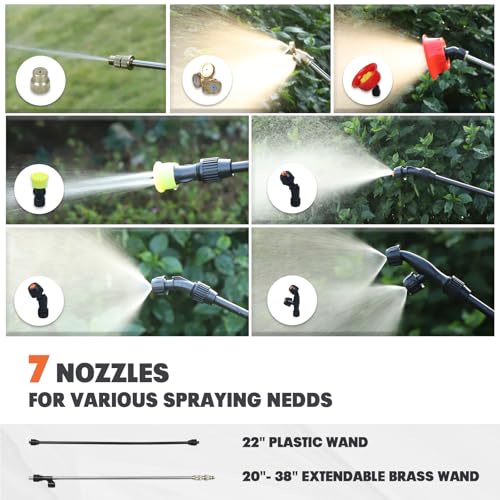 3Gallon Lawn Garden Sprayer Compatible with Makita 18V Battery, Backpack Pump Sprayer w/ 2.0Ah Battery, Translucent Water Tank, Adjustable Pressure, for Spraying Plants, Watering, Weeds, Cleaning