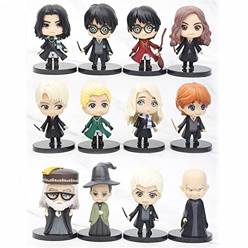 Image of AUGEN Harry Potter Set of 12 Action Figure Limited Edition for Car Dashboard, Decoration, Cake, Office Desk & Study Table (8.5cm)(Pack of 12)