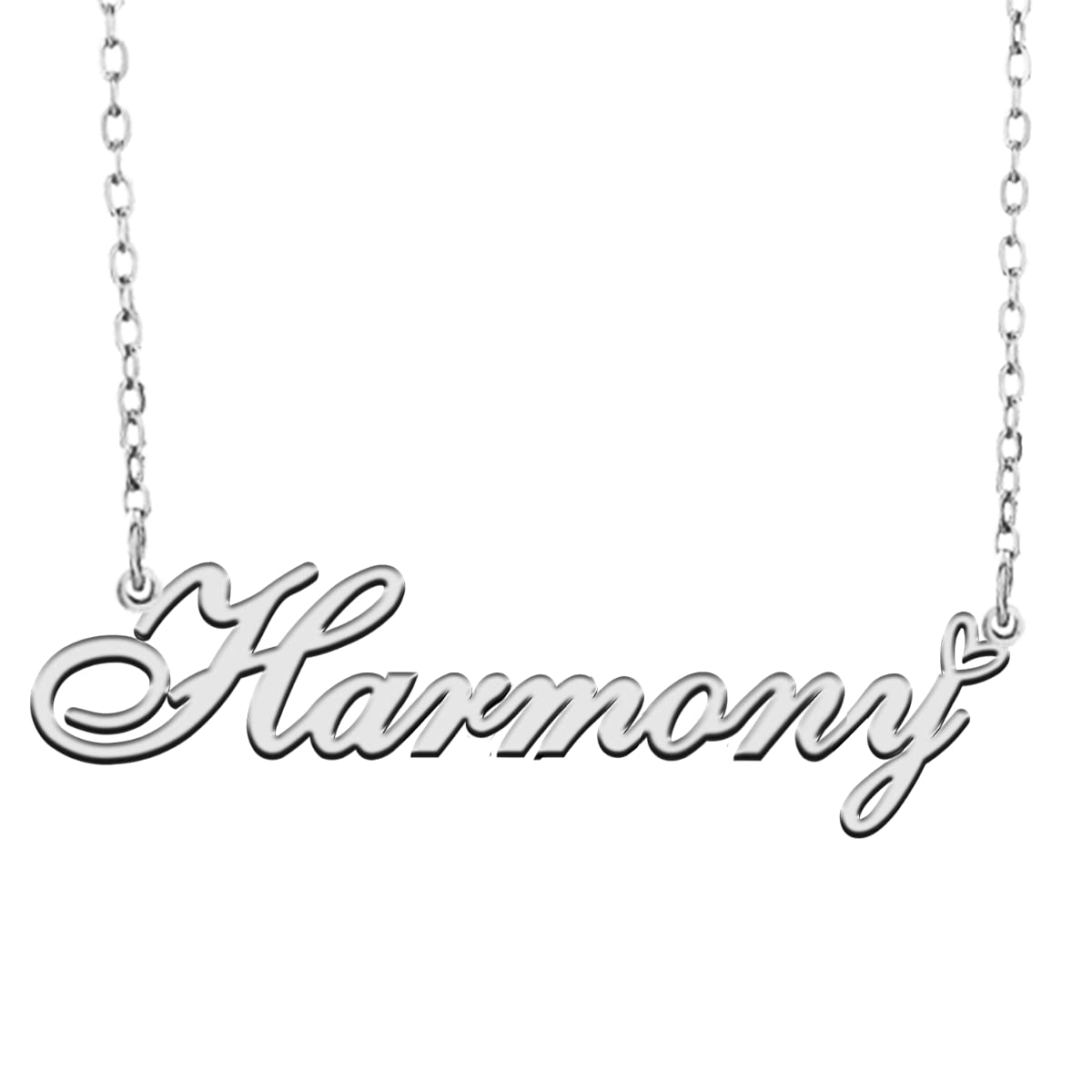 RONKAHSHOWCustom Pendant Name Necklace Customized Personalized 18K Gold with Heart Necklace Best Gift for Women New Year Birthday Mother’s day Christmas wedding Party Gold