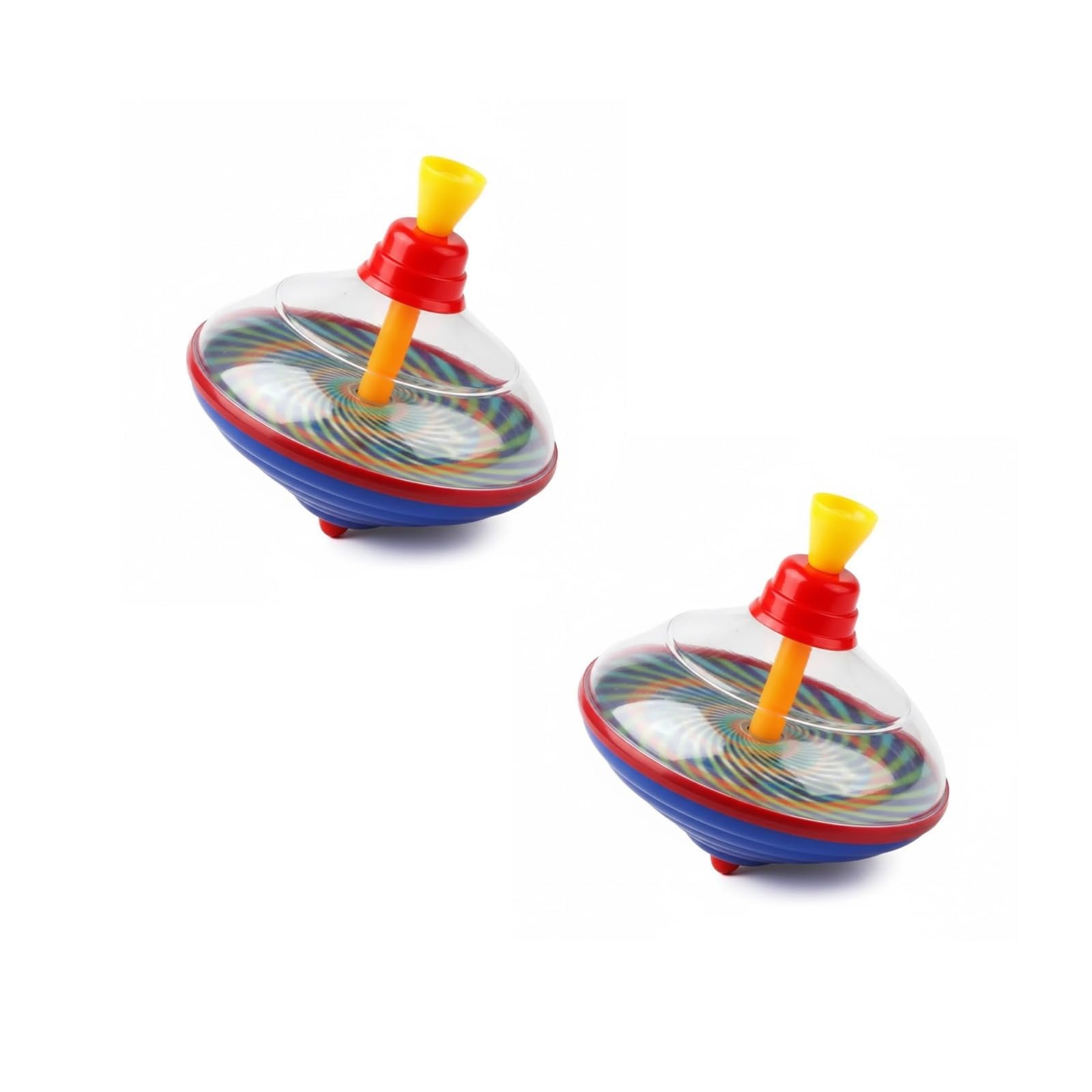 FAMBIZ Spinning Top, Durable, Interactive, Hand Eye Coordination, Colorful, Lightweight, Smooth Finish, Easy to Spin, Multipurpose, Ideal for Learning Balance Motion & Rotational Skills (Pack of 2)