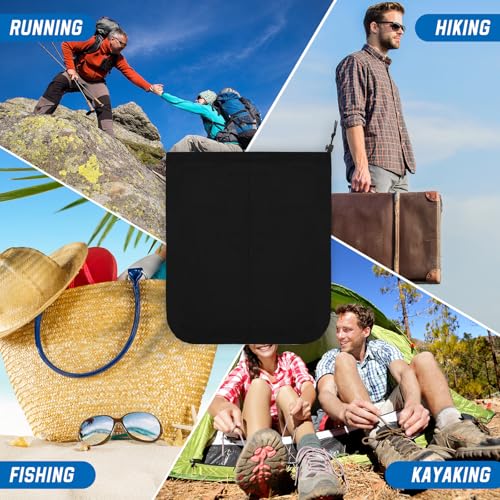 Image of 4 Pcs Travel Shoe Bags Spandex Shoes Pouch with Interior Divider and Drawstring for Women Men Luggage Packing (Black)