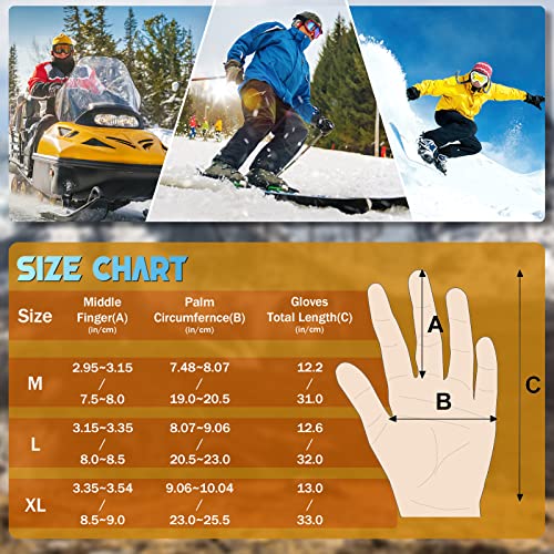 Vobime Ski Gloves Winter Snowboard Touchscreen Man Women Snow Skiing Warm Glove #TOP6