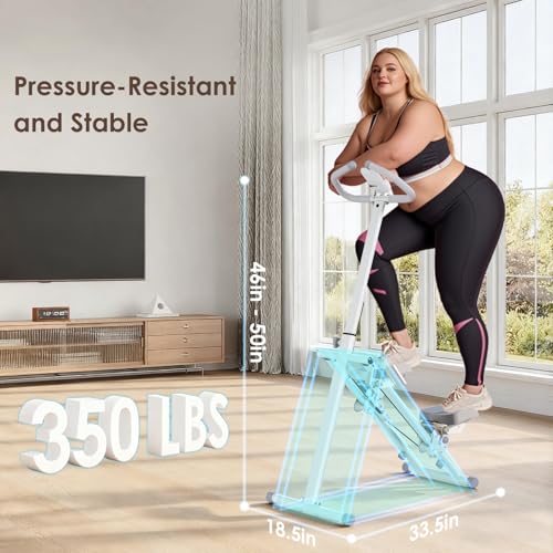 Stair Stepper for Home,Folding Stair Master for Exercise at Home with 350lb Capacity for Full-Body Workout Compact Stair Climber with Resistance/Phone Holder/Adjustable Handlebar & Pedals - Thumbnail 6