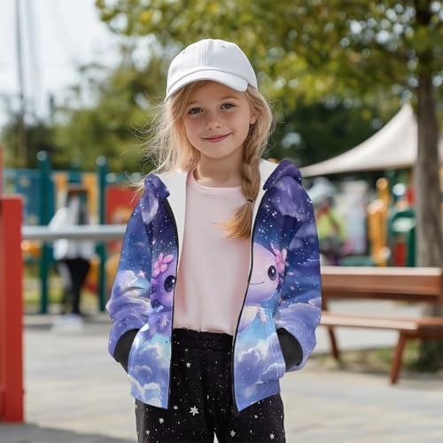 Girls Fleece Zip Up Hoodies with Pockets Cozy Warm Winter Jacket Outerwear for School Casual Daily Wear 6-16Y2
