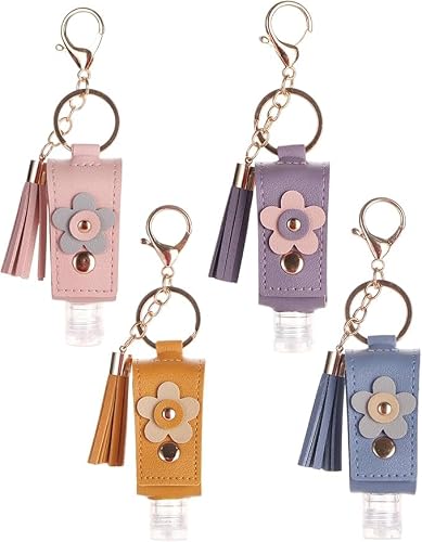 Image of Jifudaciko 2 Pcs Hand Sanitiser with Clip, 30ml Refillable Empty Travel Bottles for Hand Sanitizer Lotion, Hand Sanitiser Keyring Holder for Purse Backpack, Portable Hygiene Accessory