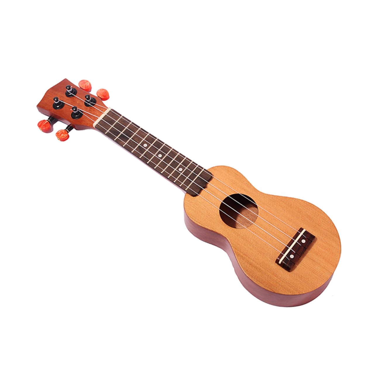 YARNOW 4 Corde Ukulele Soprano Massello e Sapele con Tastiera Palissandro Strumento Corde con Foro Uscita Dimensioni Compatte per Insegnare AI