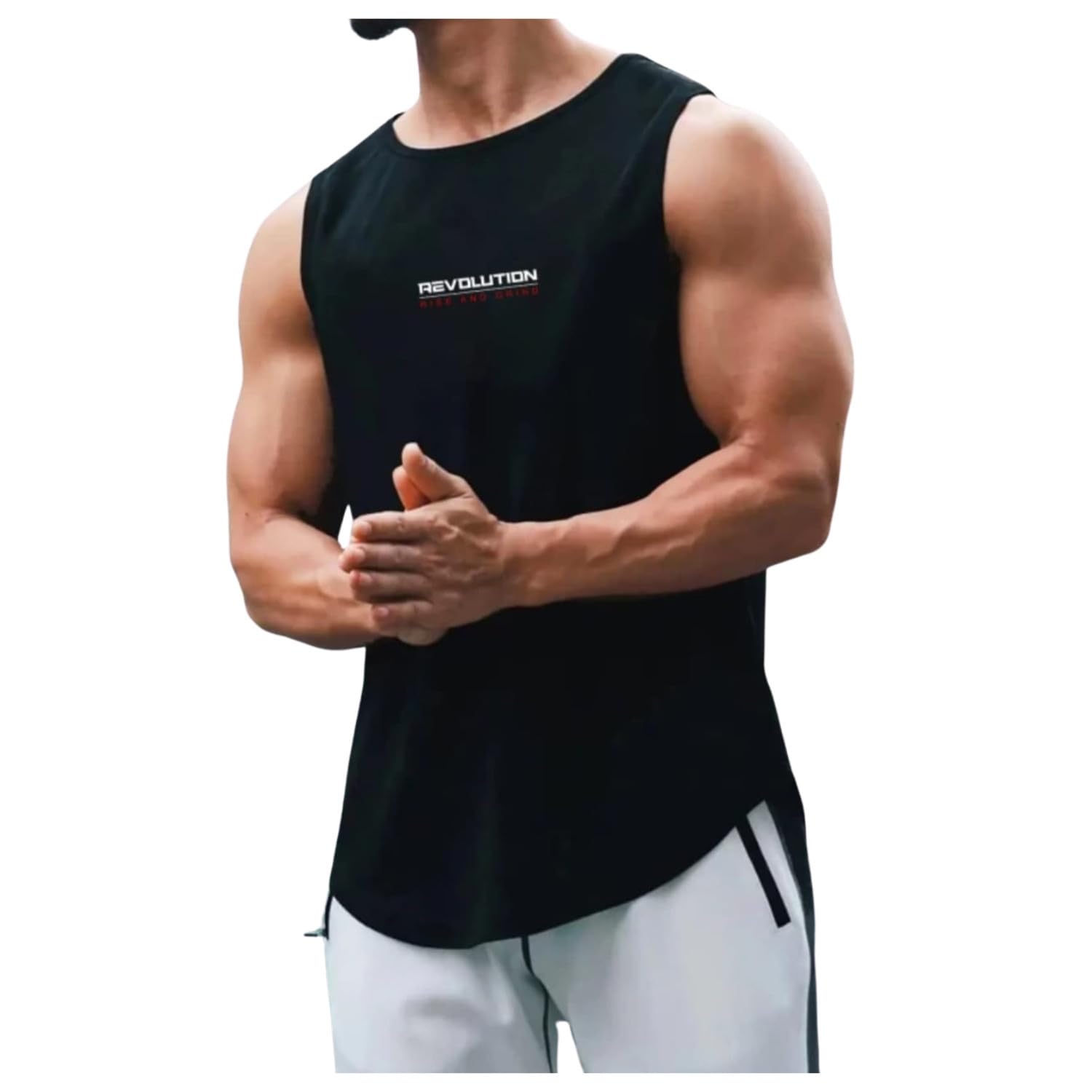 Men's Regular Sleeveless Polyester Gym Vest - Workout Tank Top for Fitness Enthusiasts | 24Vests-image-33