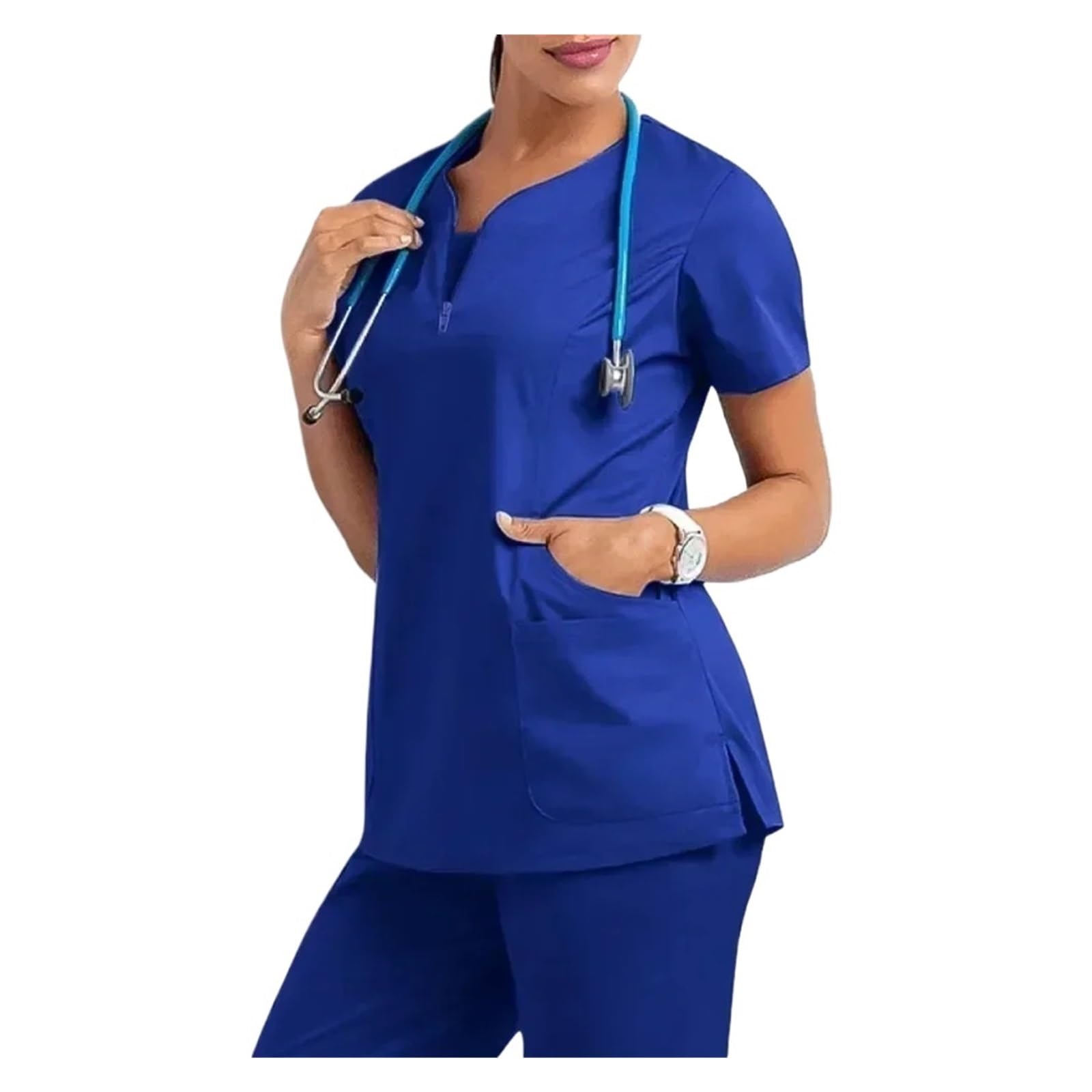 Accesorios Hospital Salón de belleza Médico Uniforme enfermería Farmacia informal Trabajo Manga corta Uniformes