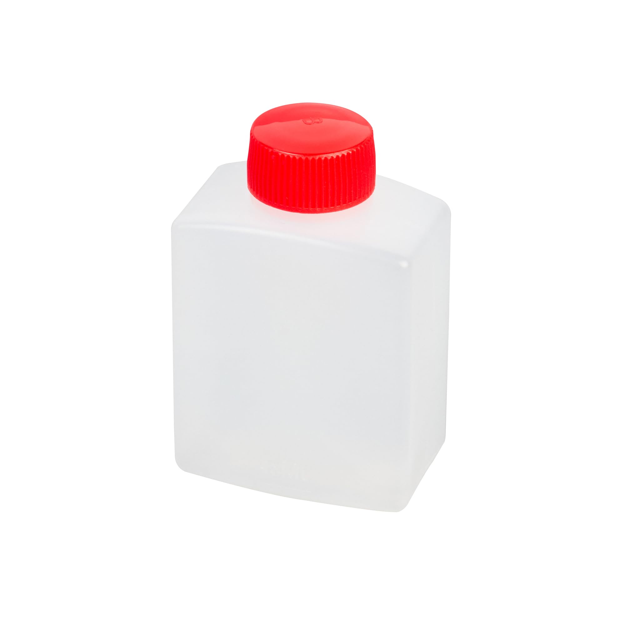 Restaurantware -Bento Tek - Mini botellas de salsa de soja de 2 onzas, 100 mini botellas desechables para condimentos con tapas rojas, paquete de condimentos, vinagre o salsa, botellas de plástico