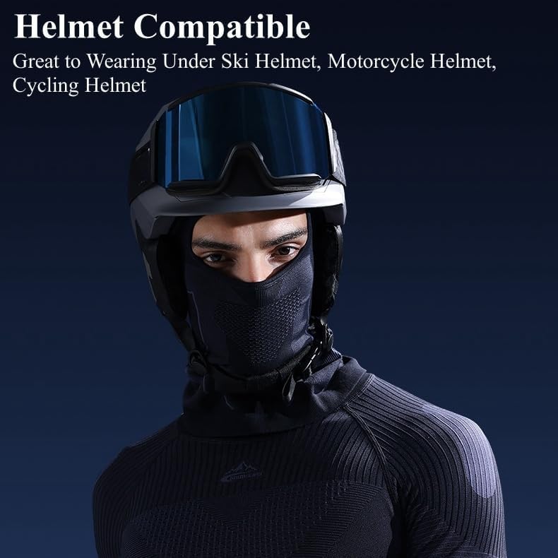 Winter Ski Mask for Men Women, Helmet Friendly Motorcyde Balaclava Full Face Masks Cold Weather Head Cover for Skiing - Image 8