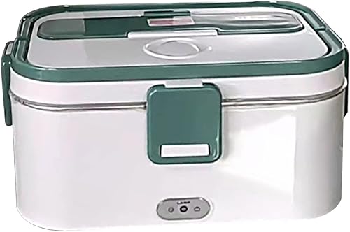 Miniatura 13 de Fiambrera eléctrica de 60 W, calentador de alimentos 3 en 1 (gran capacidad de 1.8L) para coche/camión/hogar/oficina, lonchera térmica con bolsa de