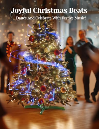 Dg-Direct SDJ006 Musical Rotating Christmas Tree Stand, Anti-Tilt Noiseless, Up To 9Ft 120 Lb Artificial Christmas Tree thumb #7
