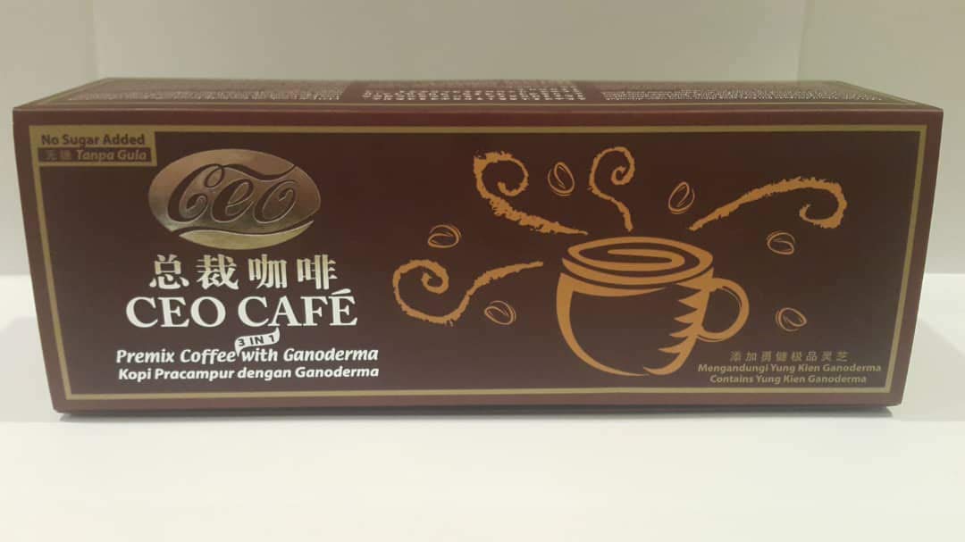 CEO Shuang Hor Double Crane Cafe 3 in 1 Ganoderma Coffee Without Sugar (1 Box)