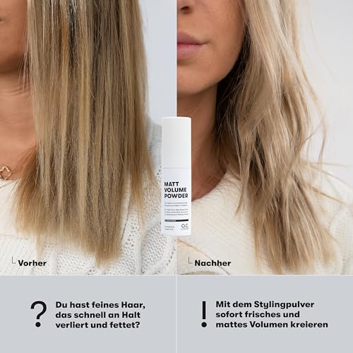Foto von O.C. HAIRCARE Stylingpulver - Volumen Puder Haare - Haarpuder für dünnes & feines Haar - mit MATT-EFFEKT - 30 Tage risikofrei testen - von führenden Salons empfohlen - farblose Grundierung