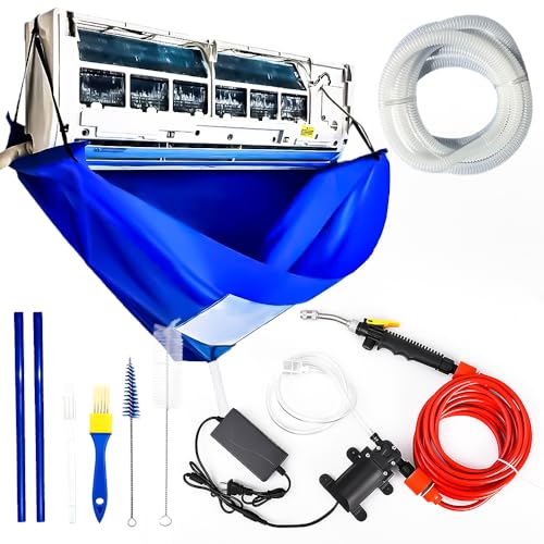 Ac Cleaning Bag With Support Rods, Air Conditioner Cleaning Kit with Strong Washing Tool, Ac Cleaning kit, Minisplit Cleaning Kit, Air Conditioning Water Bag Kit Universal for Home AC Cleaning