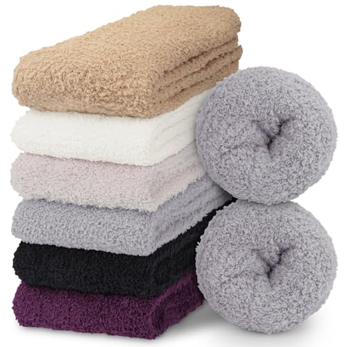 Loritta Fuzzy Socks for Men, Winter Warm Fluffy Cozy Slipper Socks, Mix13