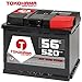 Produktbild Autobatterie 56Ah 520A/EN Starterbatterie ersetzt 54 AH 56 AH 60 AH 62AH