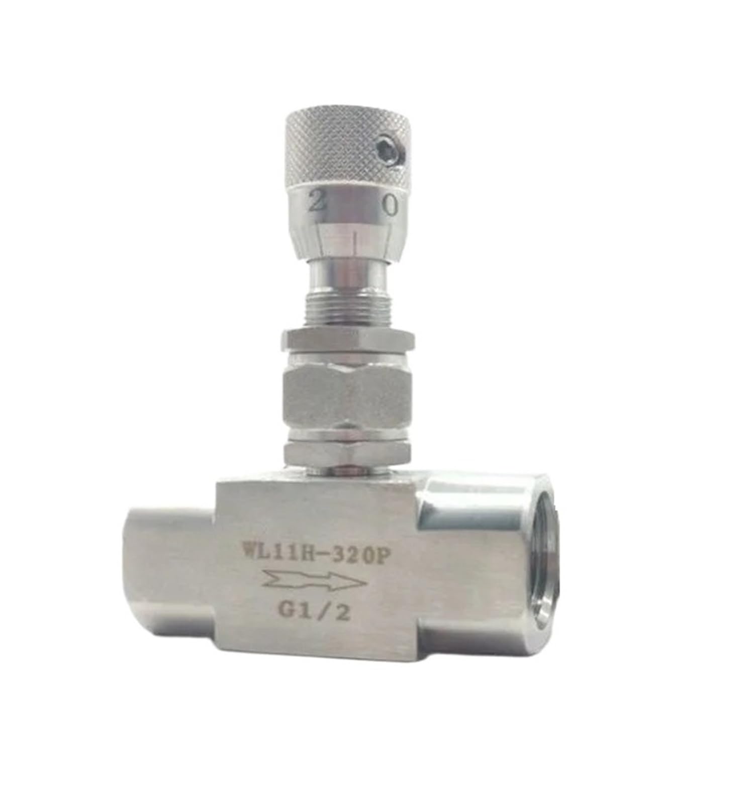 válvula de Aguja G 1/8 "1/4" 3/8 "NPT 1/2" válvula de Aguja de Acero Inoxidable 304 Controlador de válvula reguladora de Flujo de micromedición(1/4",G Thread_316_Straight)