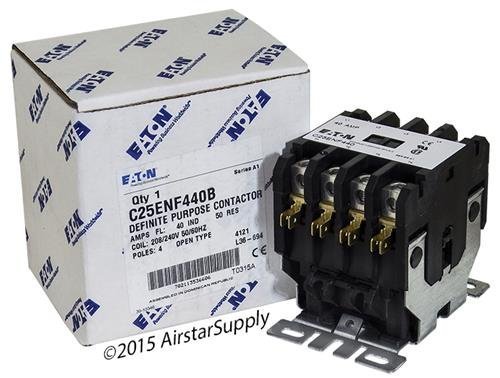 Eaton/Cutler Hammer C25ENF440B 50mm DP Contactor, 4-Pole, 40 Amp, 240 VAC Coil Voltage